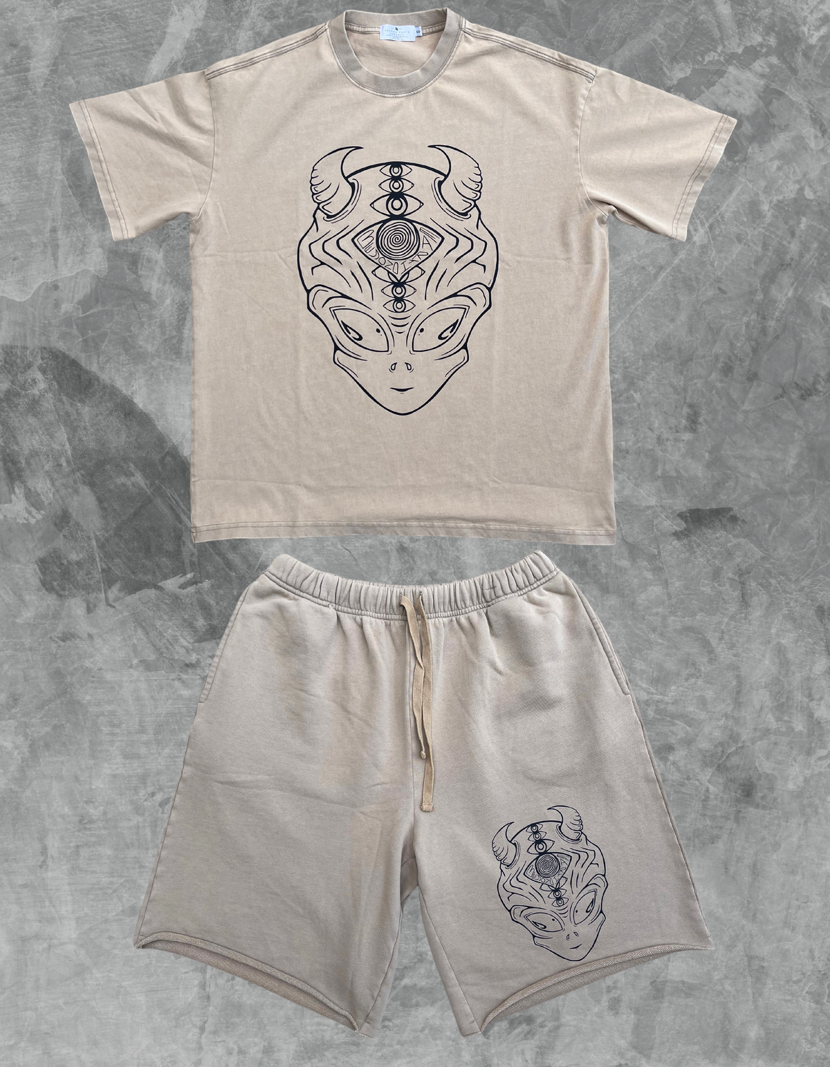 Shirt + Short Set - Khaki