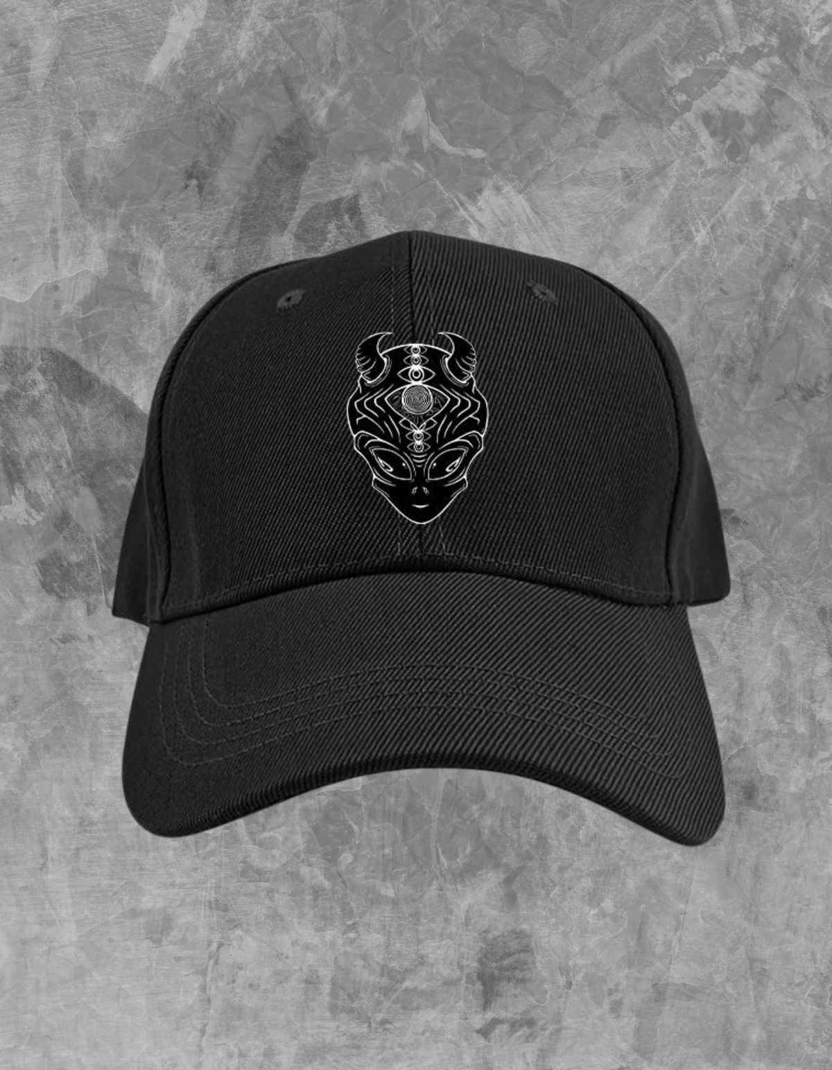 Alien Logo Dad Hat - Black