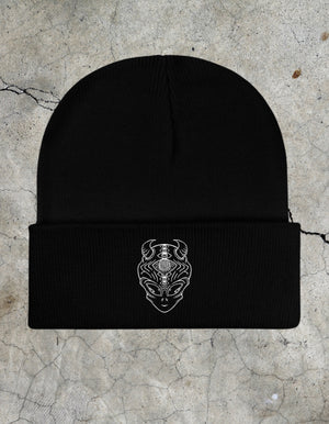 Alien Logo Knit Beanie - Black