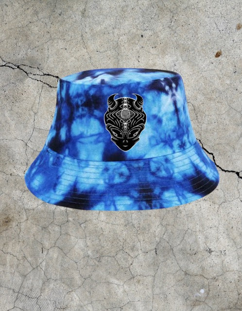 Blue Tie-Dye Bucket Hat