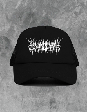 Metal Logo Trucker Hat - Black