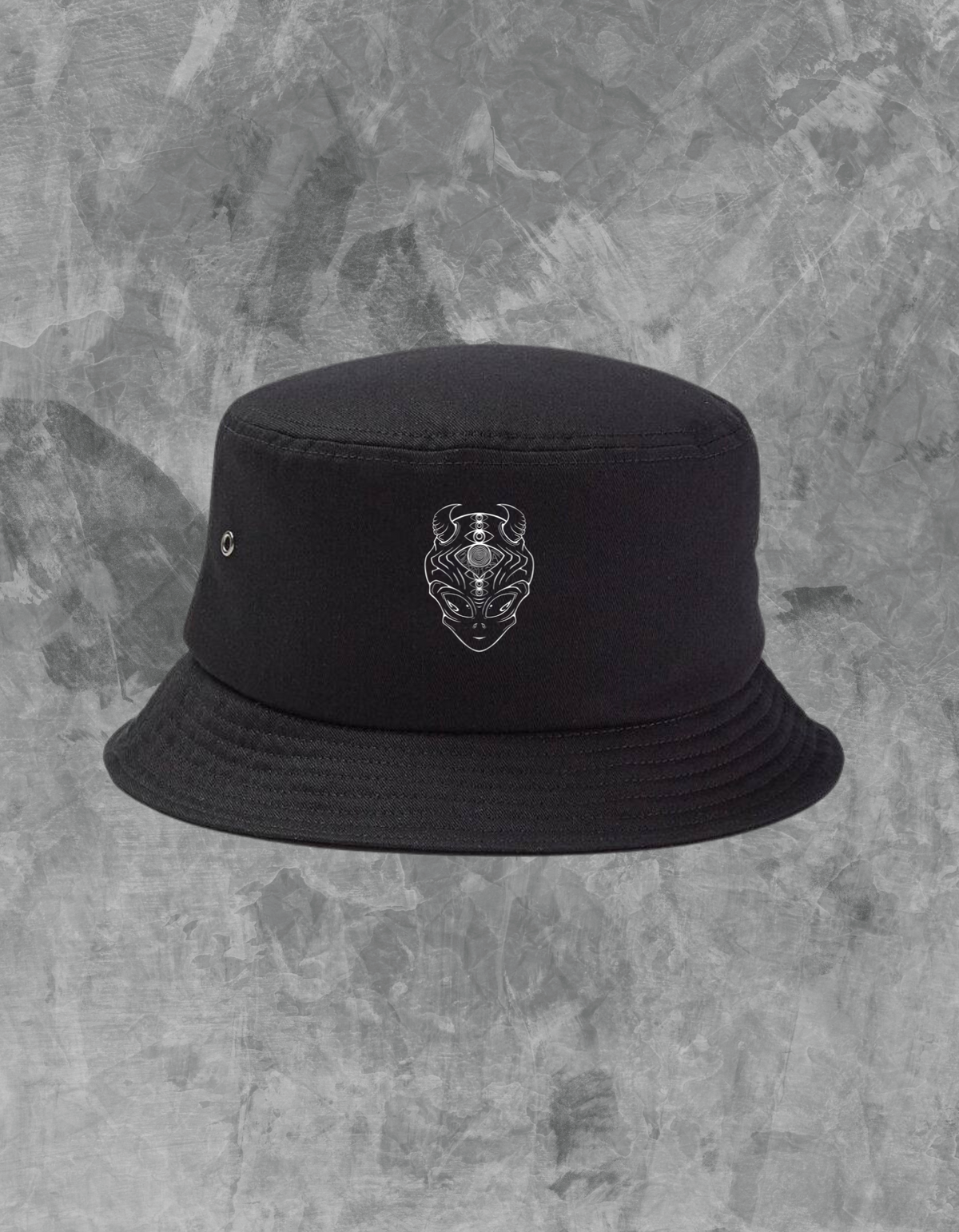 Alien Logo Bucket Hat - Black