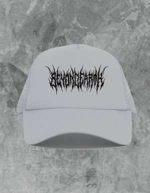 Metal Logo Trucker Hat - Grey
