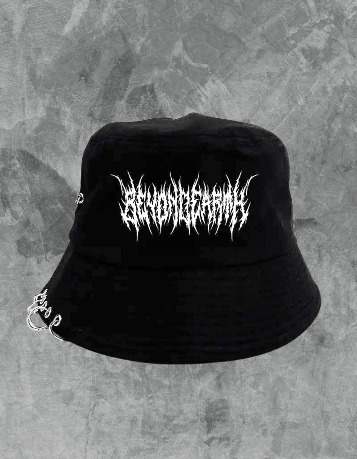 Metal Logo Bucket Hat - Black