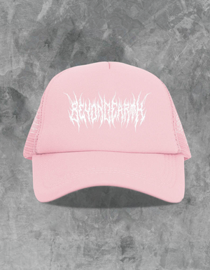 Metal Logo Trucker Hat - Light Pink