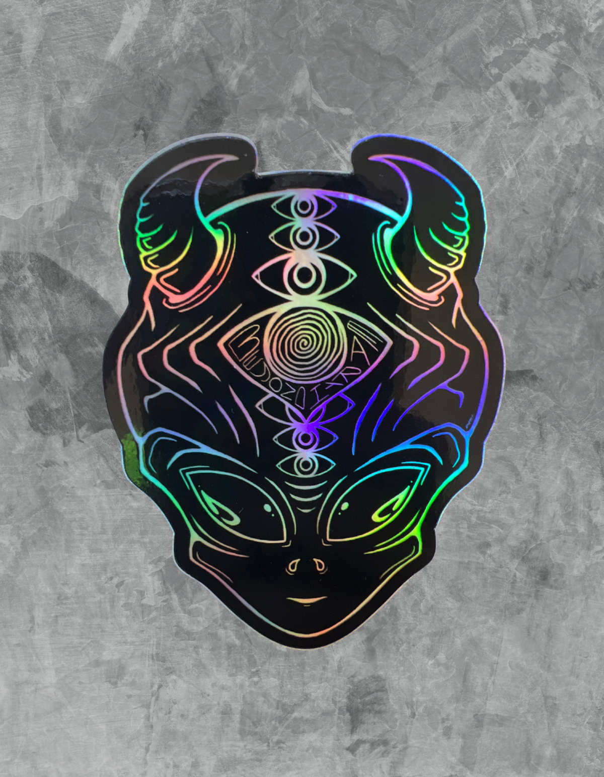 Alien Logo Sticker - Holographic