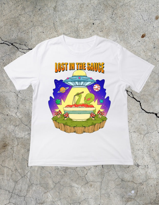 Lost in the Sauce Tee - White