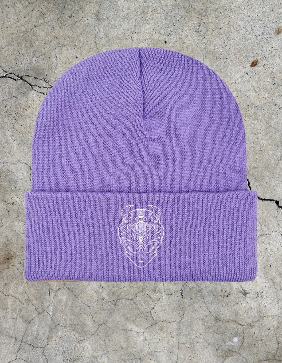 Alien Logo Knit Beanie - Lavender