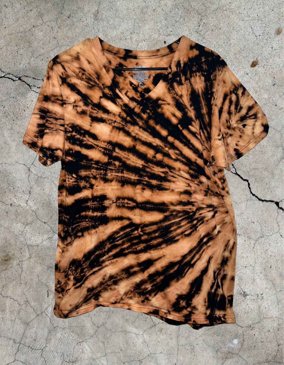 Reverse Dye V-Neck Upcycled 1 of 1 - Large